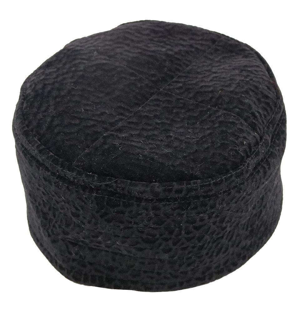 Islamic Men's Kufi Hat - Black Velvet