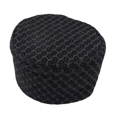 Islamic Men's Kufi Hat- Geometric Black