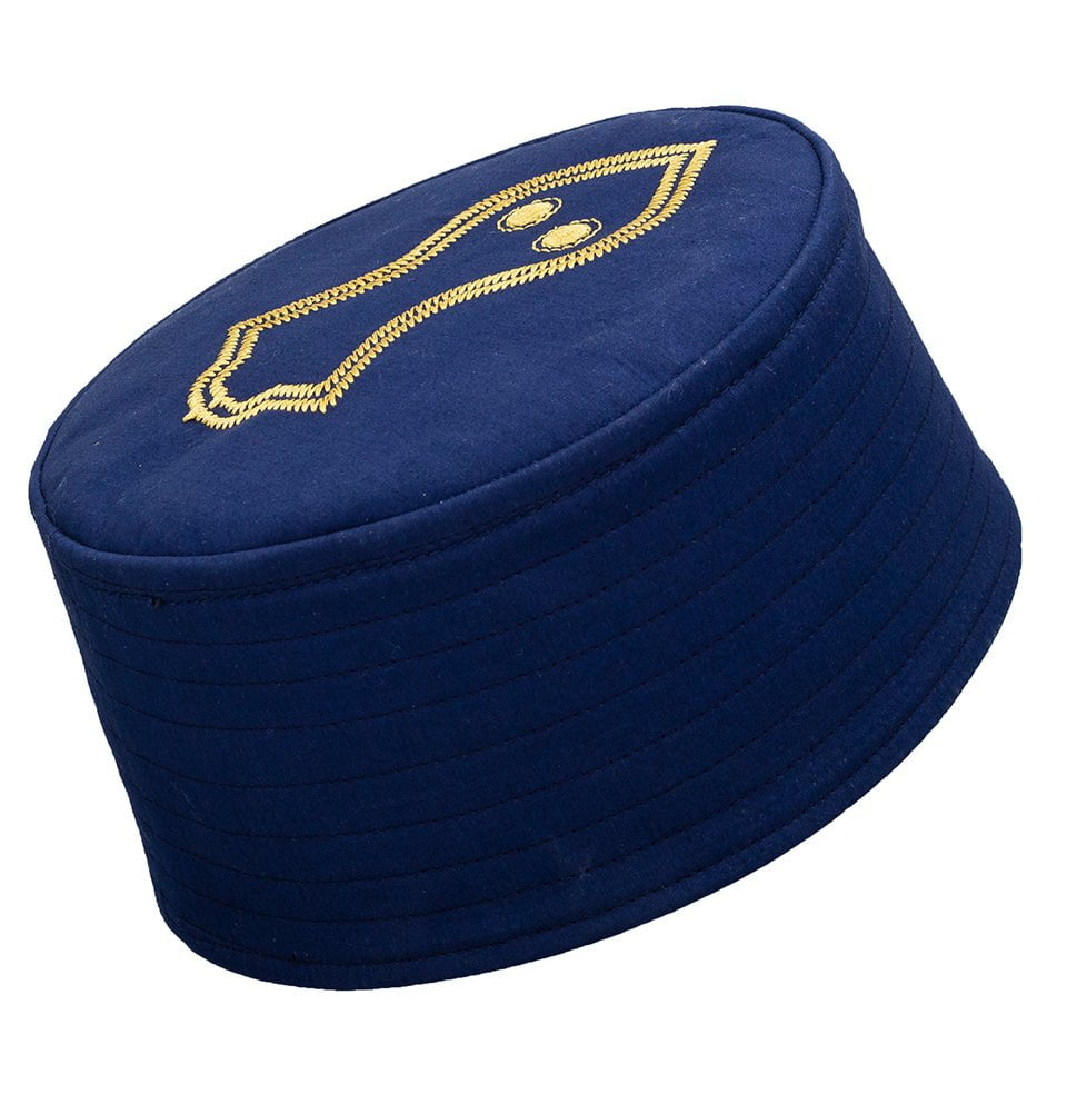 Modefa Kufi Men's Islamic Structured Kufi Hat | Prophet’s Muhammad’s (SAW) Sandal - Blue