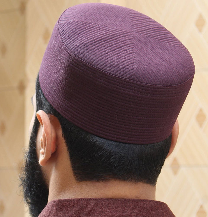 Men's Premium Islamic Turban Kufi Maroon