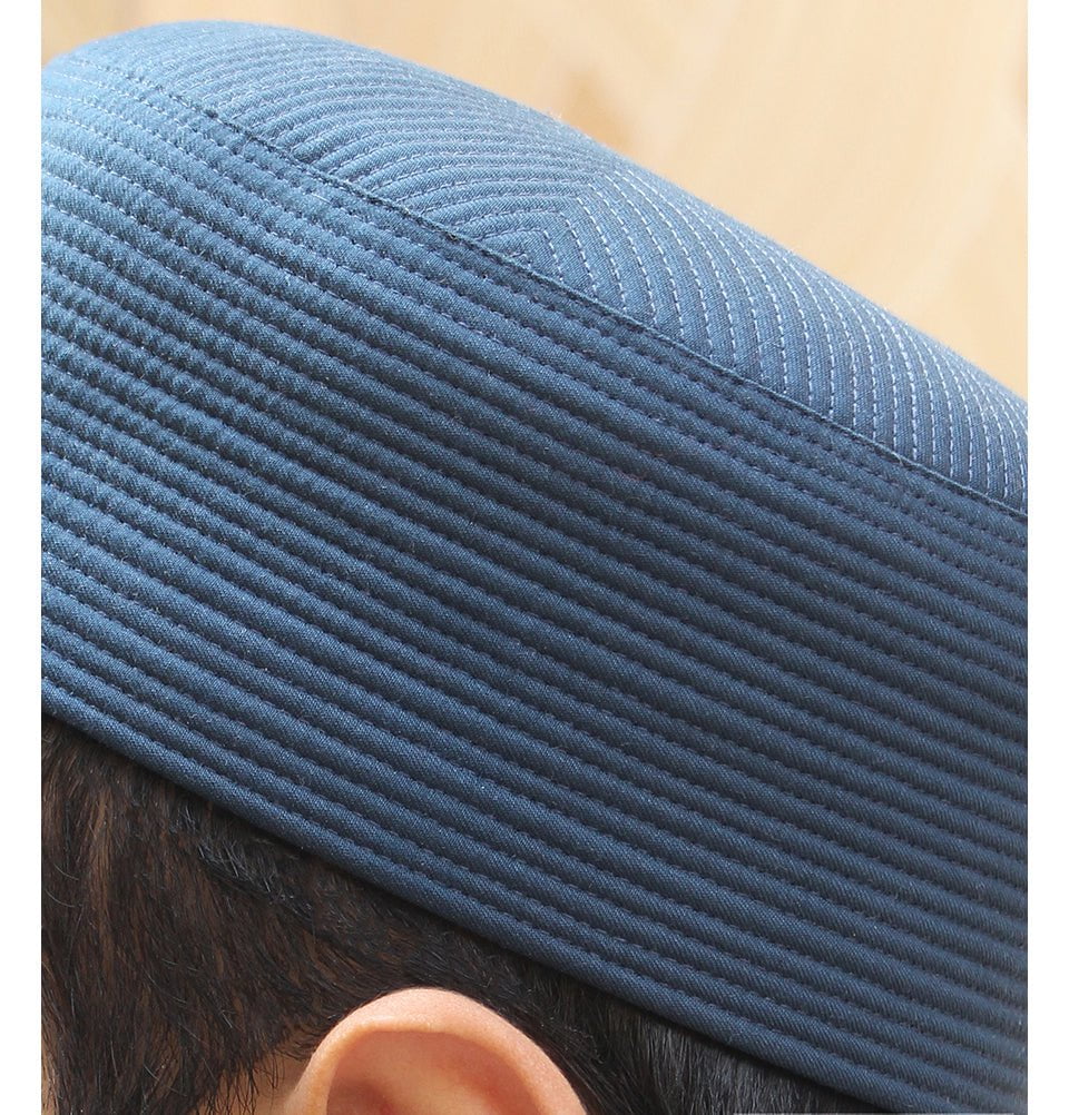 Modefa Kufi Men's Premium Islamic Turban Kufi - Teal Blue