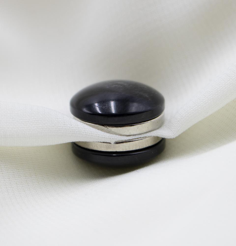 Modefa Magnetic pins Black Brushed Gloss Magnetic Hijab 'Pin' - Black