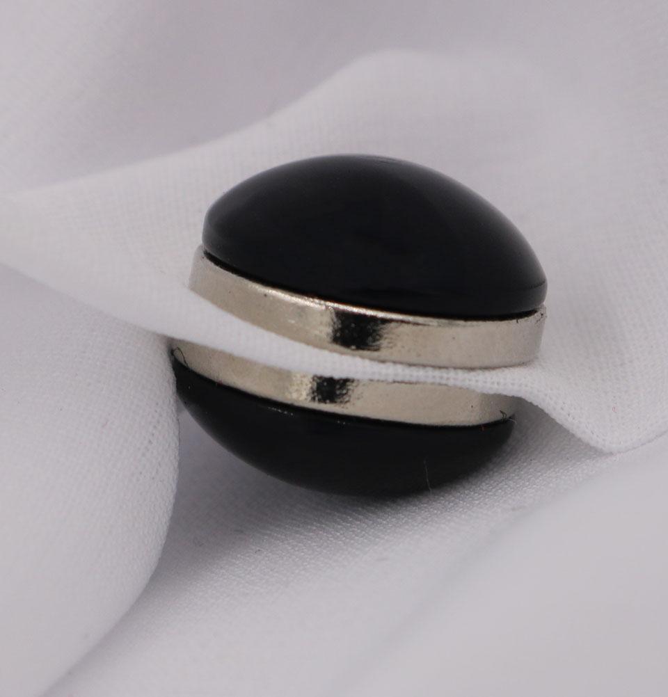 Solid Glossy Magnetic Hijab Pin - Black
