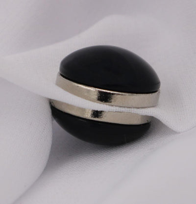 Solid Glossy Magnetic Hijab Pin - Black
