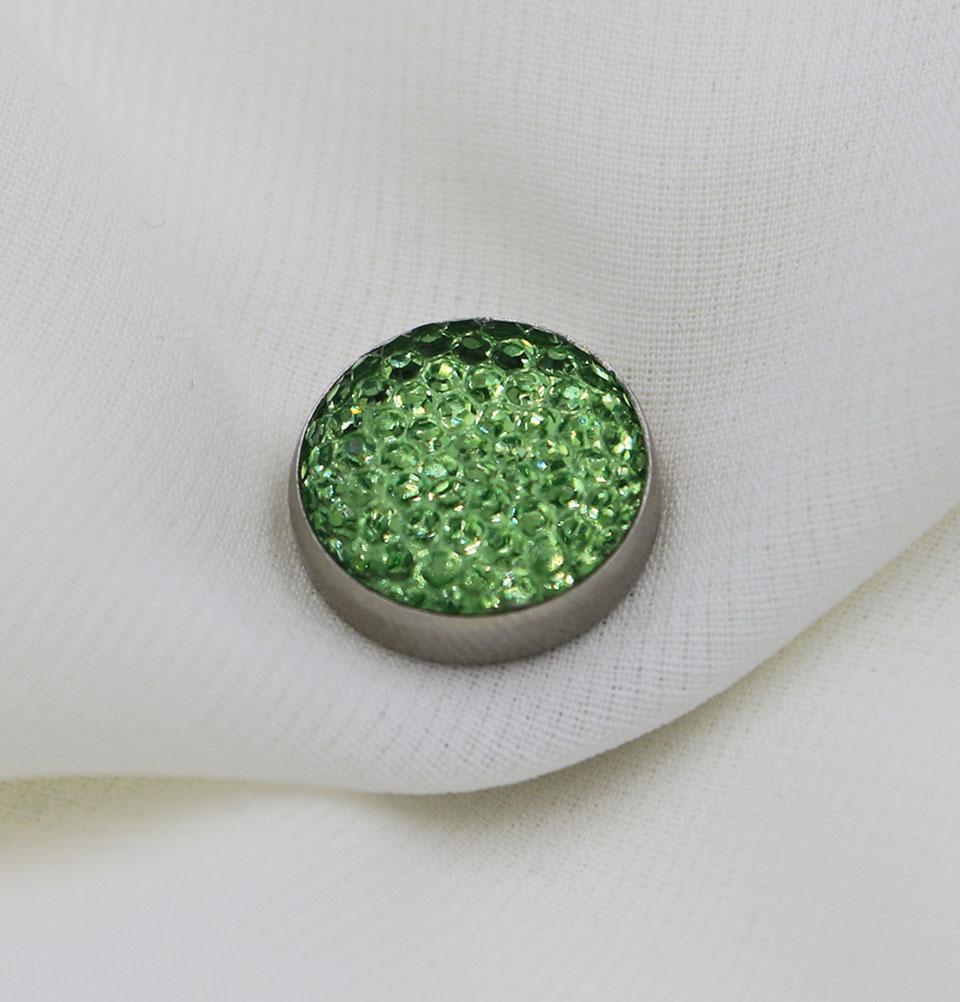 Bejeweled Magnetic Hijab 'Pin' - Bright Green