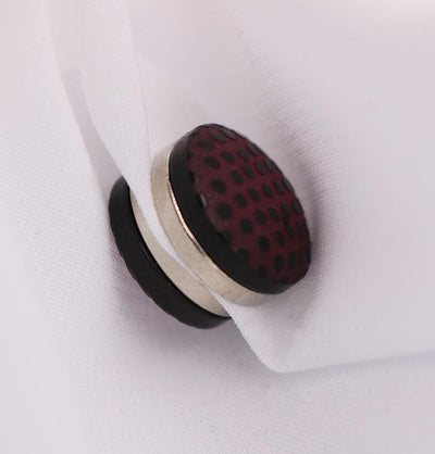 Magnetic Hijab Pin Polka Dot Dark Pink