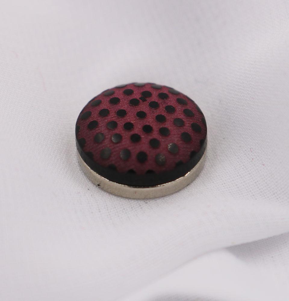 Magnetic Hijab Pin Polka Dot Dark Pink