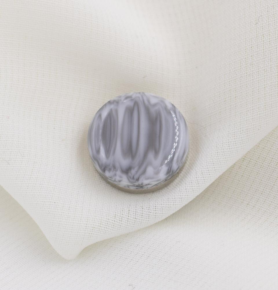 Marbled Magnetic Hijab 'Pin' - Grey/White