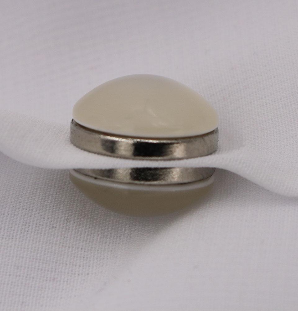 Solid Glossy Magnetic Hijab Pin - Ivory
