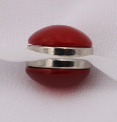 Solid Glossy Magnetic Hijab Pin - Red
