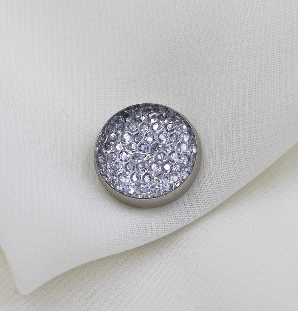 Bejeweled Magnetic Hijab 'Pin' - Silver