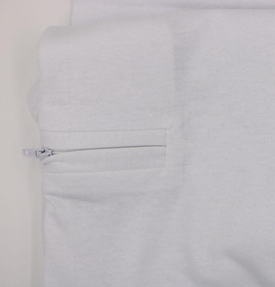 Men's Tank Top Undershirt with Zipper Pocket - White