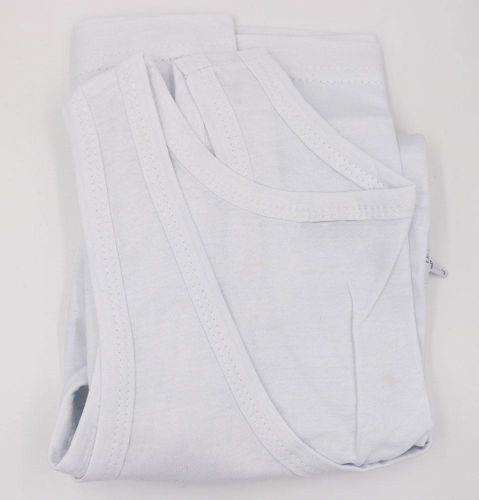 Men's Tank Top Undershirt with Zipper Pocket - White