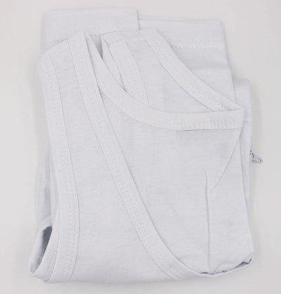 Men's Tank Top Undershirt with Zipper Pocket - White