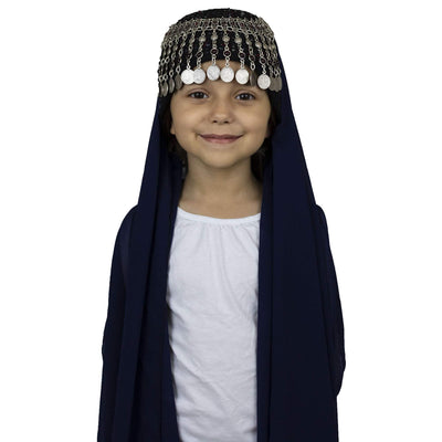 Modefa Navy Blue Traditional Turkish Ottoman Hat for Girls - Ertugrul Halime Hatun - Navy Blue