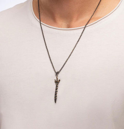 Men's Sterling Silver Licensed Ertugrul Dirilis Necklace