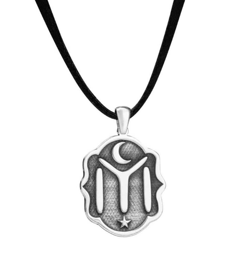 Sterling Silver & Leather Ertugrul IYI Necklace
