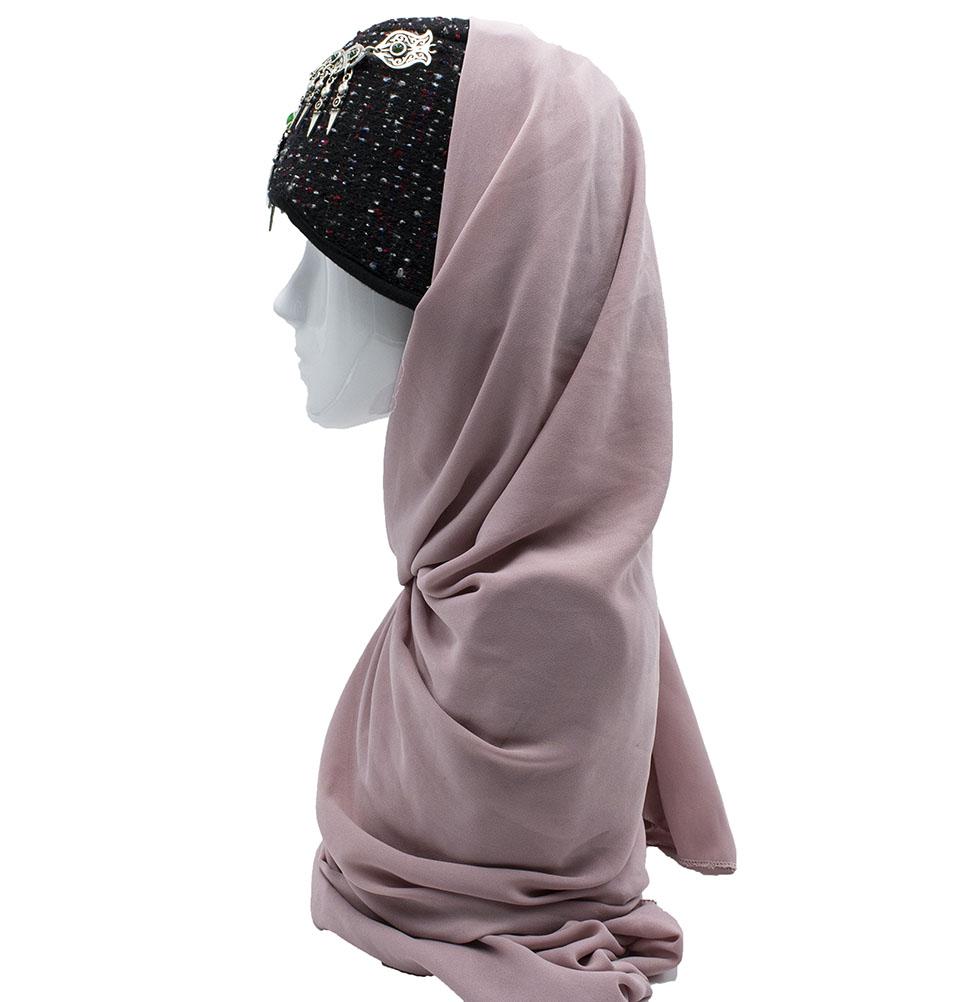 Modefa Pink Traditional Turkish Ottoman Hat for Women - Ertugrul Halime Hatun - Pink