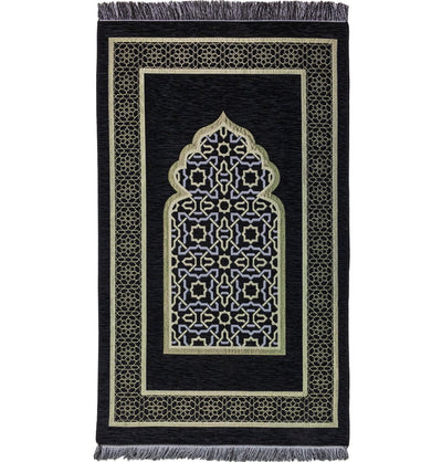 Modefa Prayer Rug Black Ramadan Gift Box Set - 5 Pieces with Prayer Mat - Black