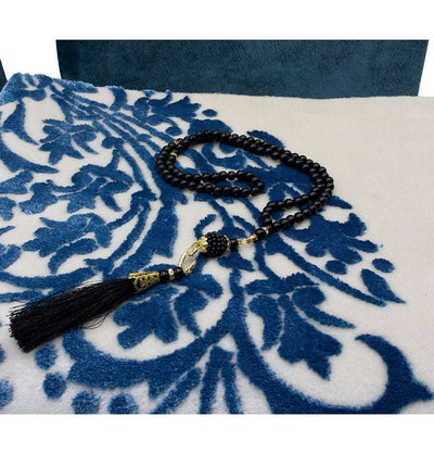 Modefa Prayer Rug Blue Eid Gift Set | 5 Piece Set with Prayer Rug & Quran - Blue