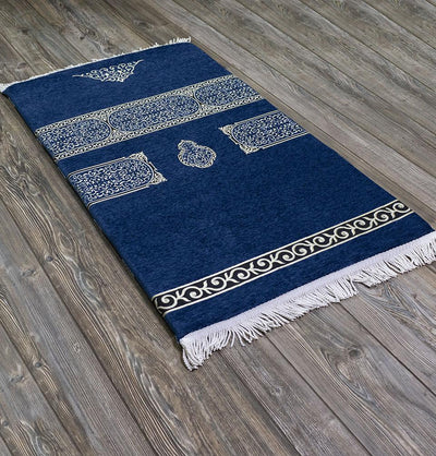 Modefa Prayer Rug Blue Foldable Orthopedic Foam Islamic Prayer Rug | Luxury Meccan - Deep Blue