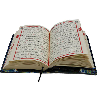 Modefa Prayer Rug Blue/Gold Luxury Islamic Quran & Prayer Rug 4 Piece Gift Set - Blue/Gold