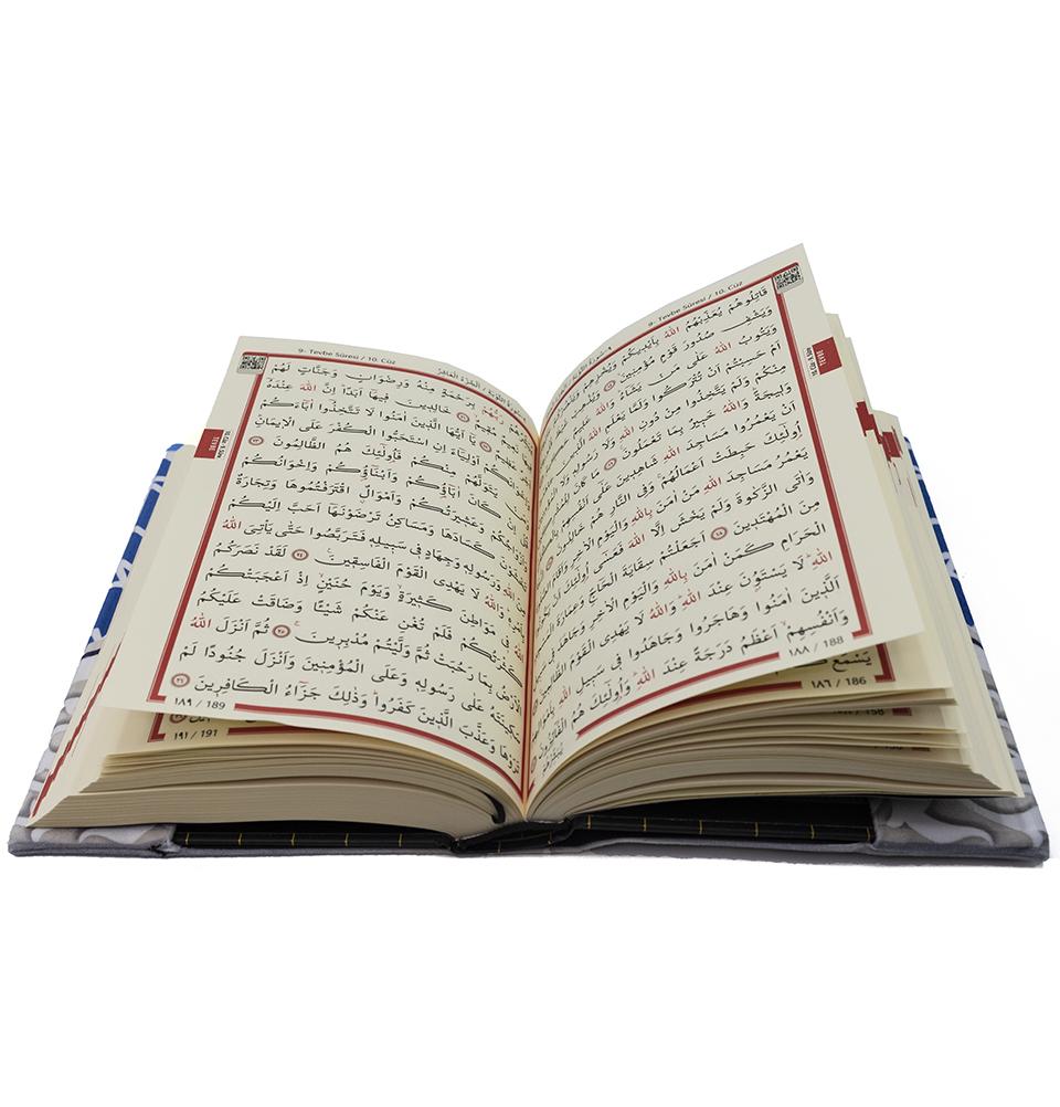 Modefa Prayer Rug Blue/White Luxury Islamic Quran & Prayer Rug 4 Piece Gift Set - Blue/White