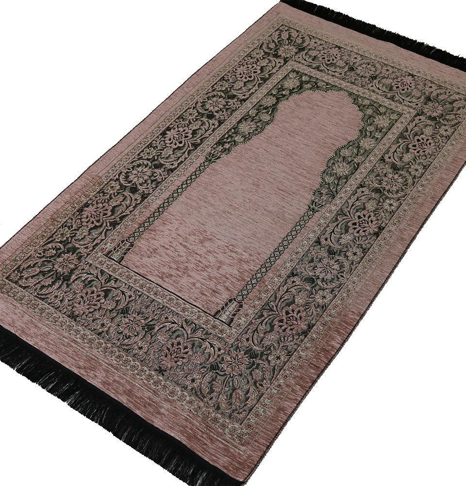 Modefa Prayer Rug Blush Pink Embroidered Islamic Prayer Mat - Blush Pink