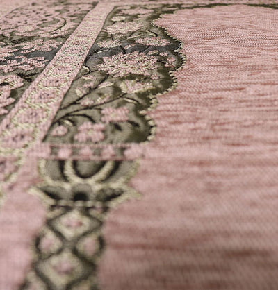 Modefa Prayer Rug Blush Pink Embroidered Islamic Prayer Mat - Blush Pink