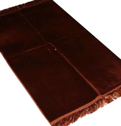 Modefa Prayer Rug Solid Simple Velvet Prayer Rug - Bronze - Modefa 