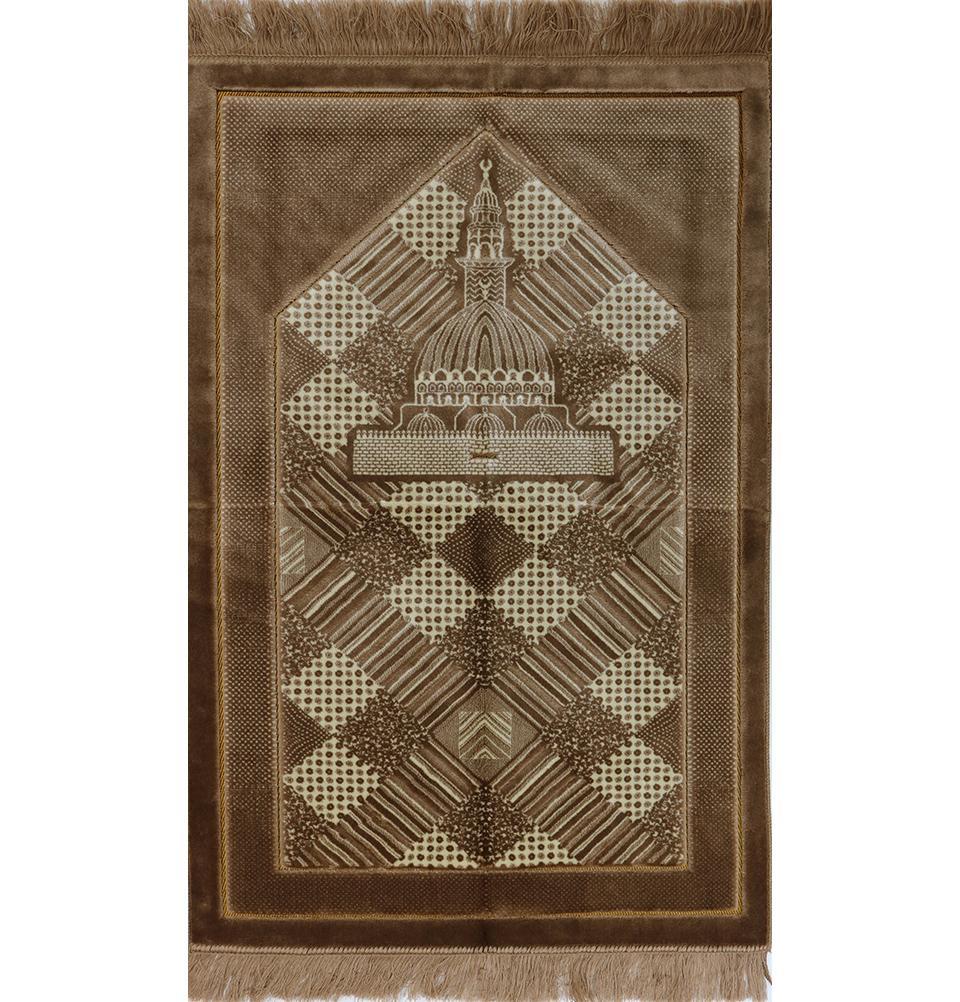 Lux Plush Regal Prayer Rug Brown