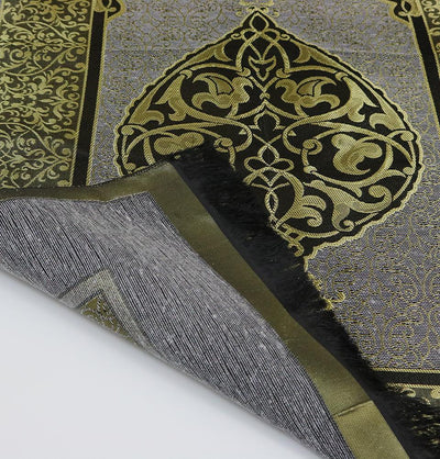 Chenille Ottoman Islamic Prayer Mat - Grey