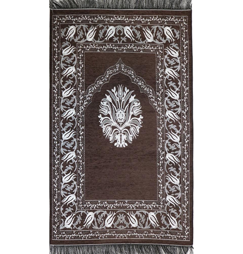 Chenille Tulip Prayer Mat - Brown