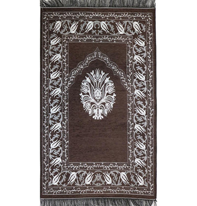 Chenille Tulip Prayer Mat - Brown