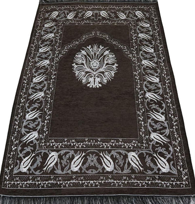 Chenille Tulip Prayer Mat - Brown