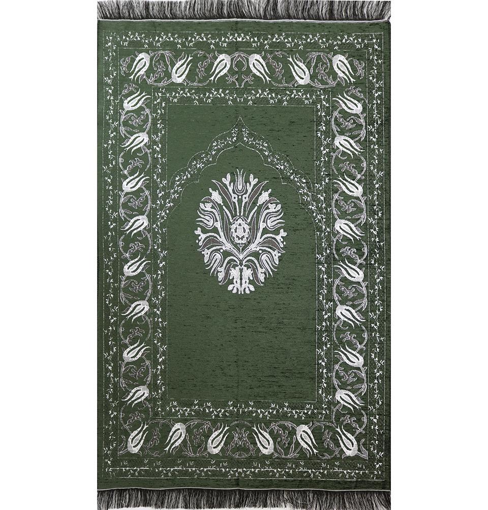 Chenille Tulip Prayer Mat - Green