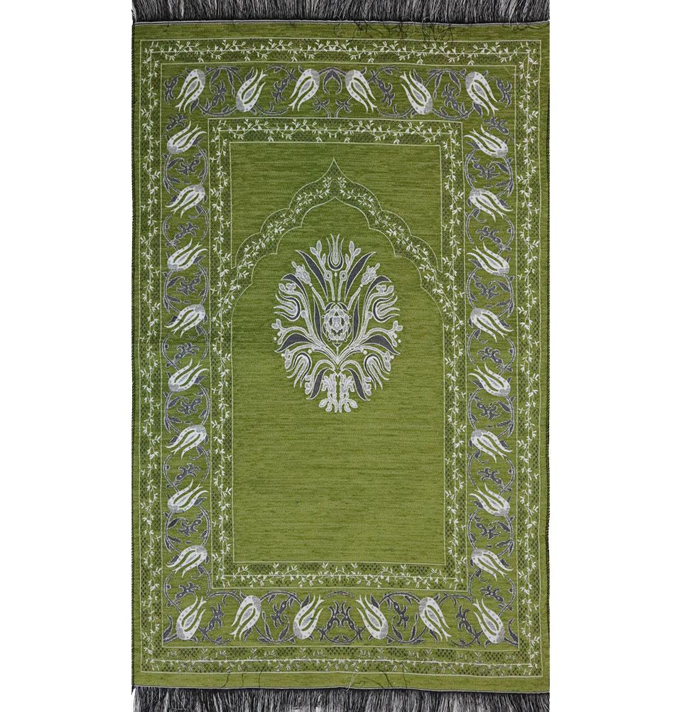 Chenille Tulip Prayer Mat - Light Green