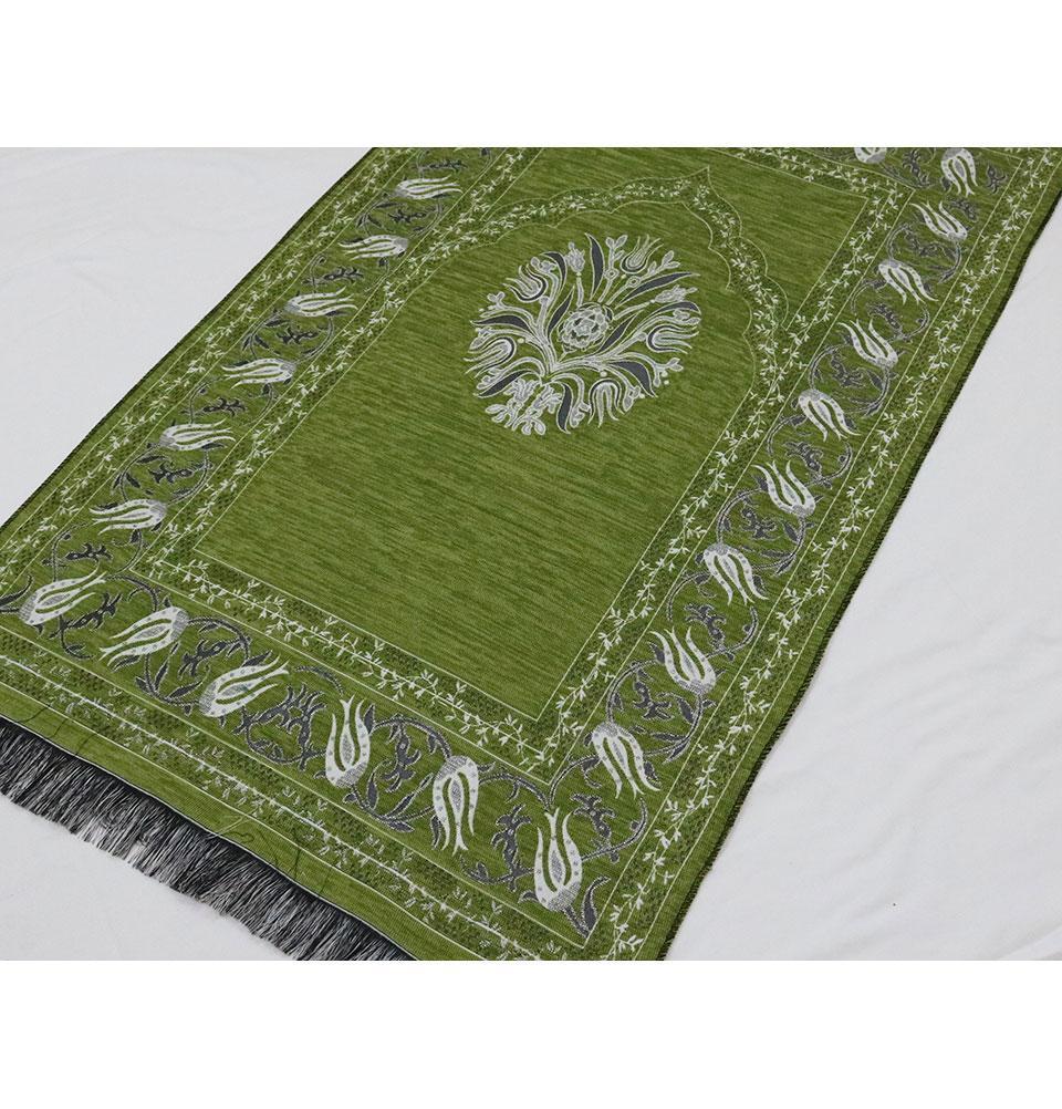 Chenille Tulip Prayer Mat - Light Green