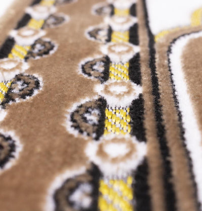 Modefa Prayer Rug Child Velvet Islamic Prayer Rug - Dotted Brown