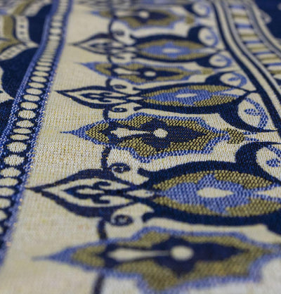 Modefa Prayer Rug Convertible Travel Prayer Mat with Backrest - Mandala Rains Navy