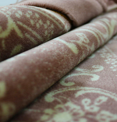 Double Plush Wide Extra Large Prayer Rug - Kaba Rose Pink