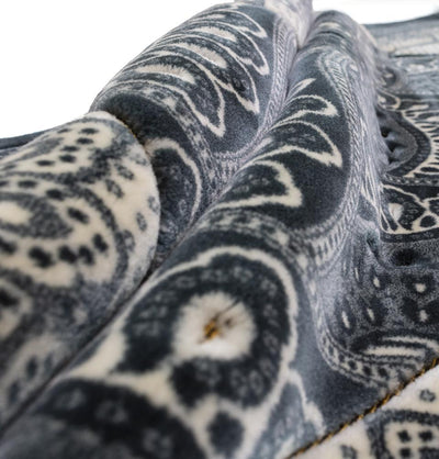 Modefa Prayer Rug Double Plush Wide Islamic Prayer Rug - Paisley Slate Blue