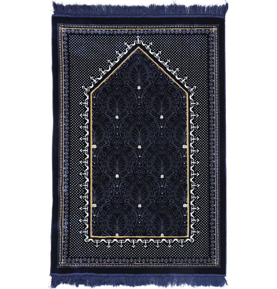 Modefa Prayer Rug Double Plush Wide Islamic Prayer Rug Topkapi - Blue