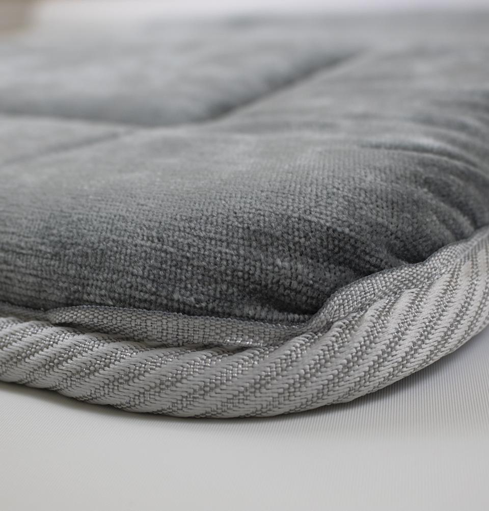 Foldable Orthopedic Foam Islamic Prayer Rug - Grey Stone