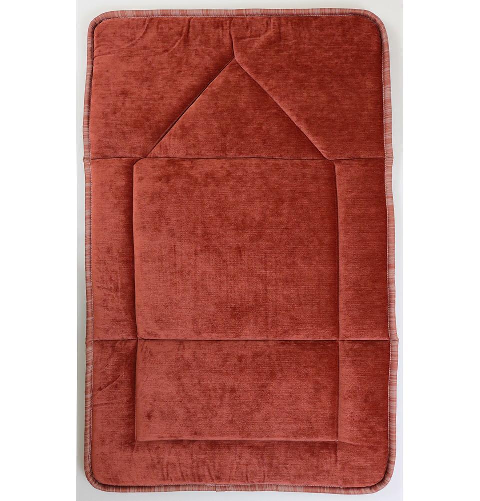 Foldable Orthopedic Foam Islamic Prayer Rug - Salmon