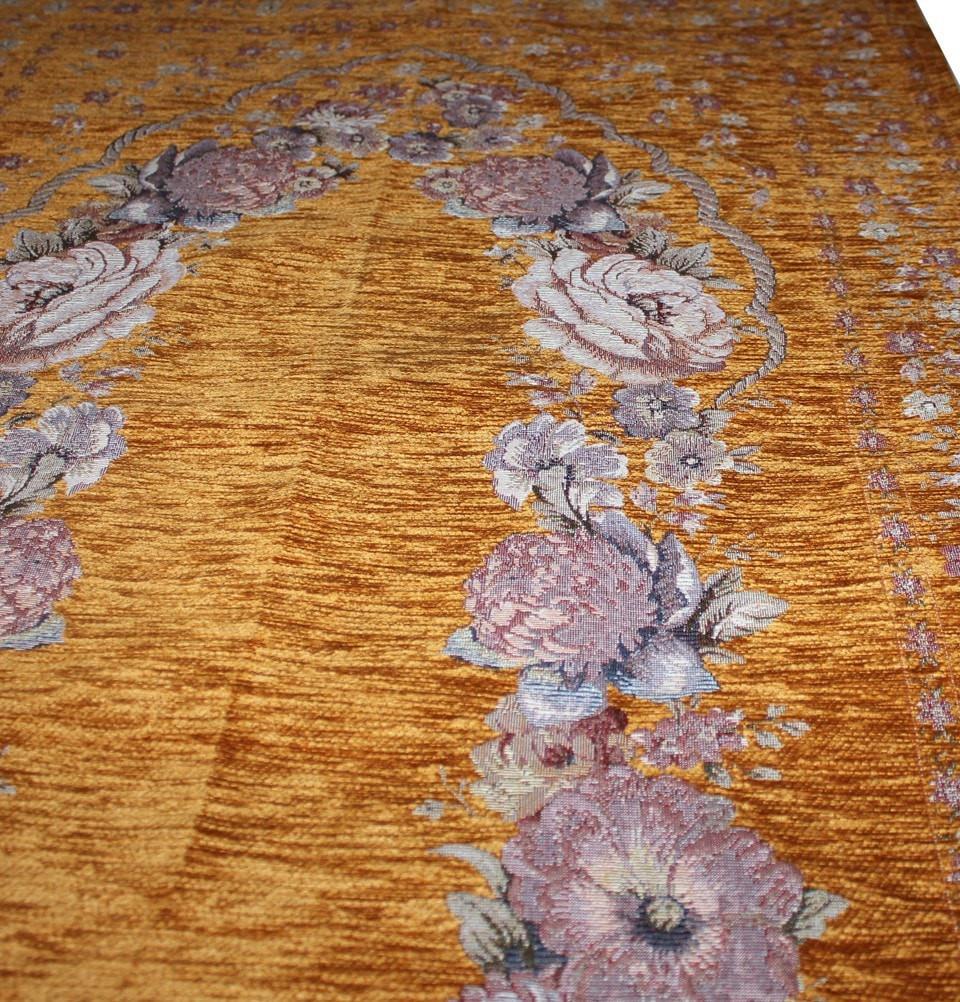 Modefa Prayer Rug Chenille Embroidered Gold Rose Islamic Prayer Mat with Storage Bag - Modefa 