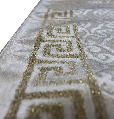 Modefa Prayer Rug Gold - Deluxe Gift Set Luxury Thin Velvet Islamic Prayer Mat | Kaba Gold - Deluxe Gift Set