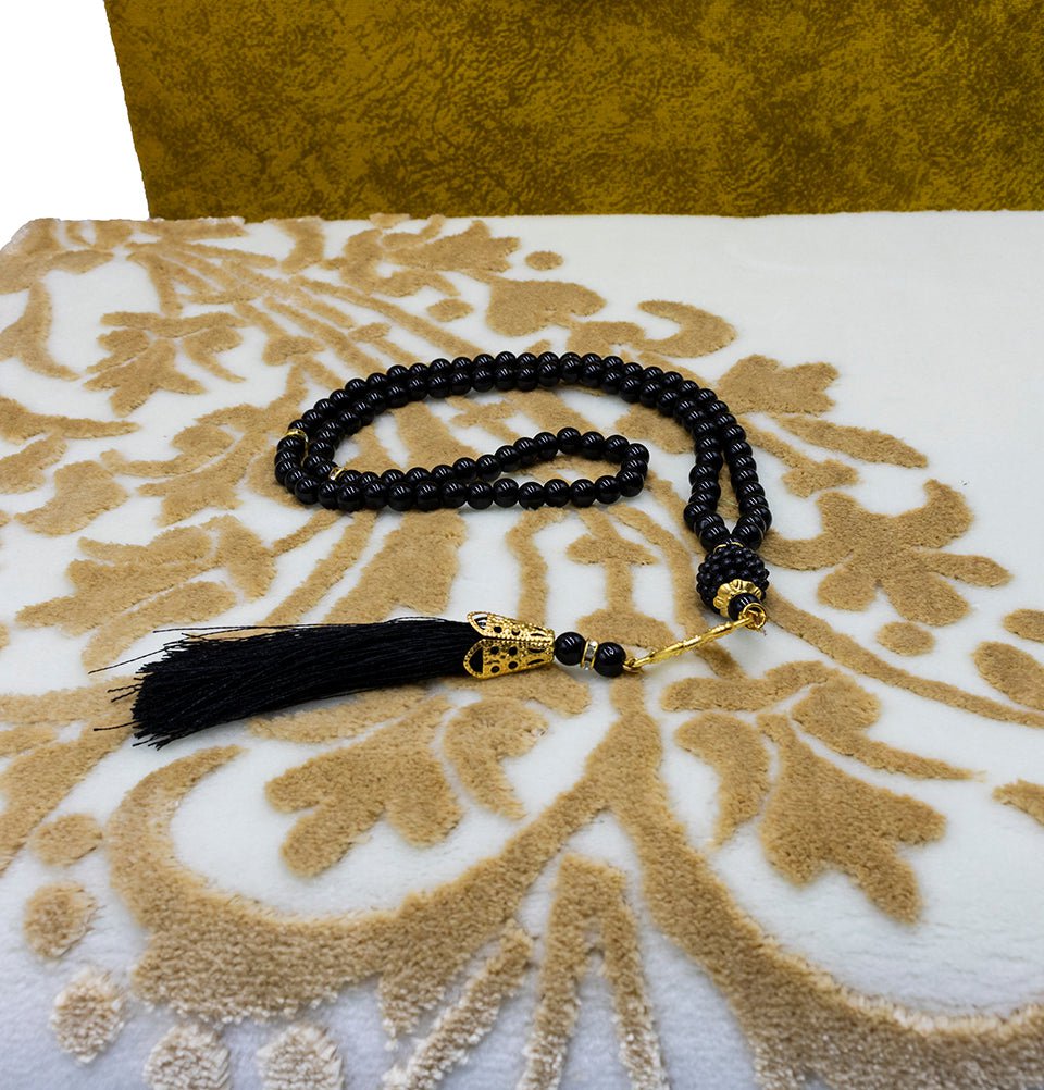 Modefa Prayer Rug Gold Eid Gift Set | 5 Piece Set with Prayer Rug & Quran - Gold