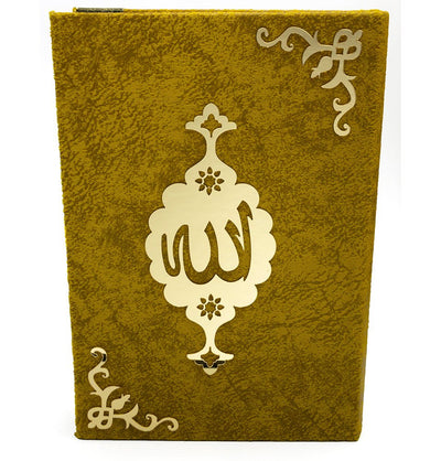 Modefa Prayer Rug Gold Eid Gift Set | 5 Piece Set with Prayer Rug & Quran - Gold
