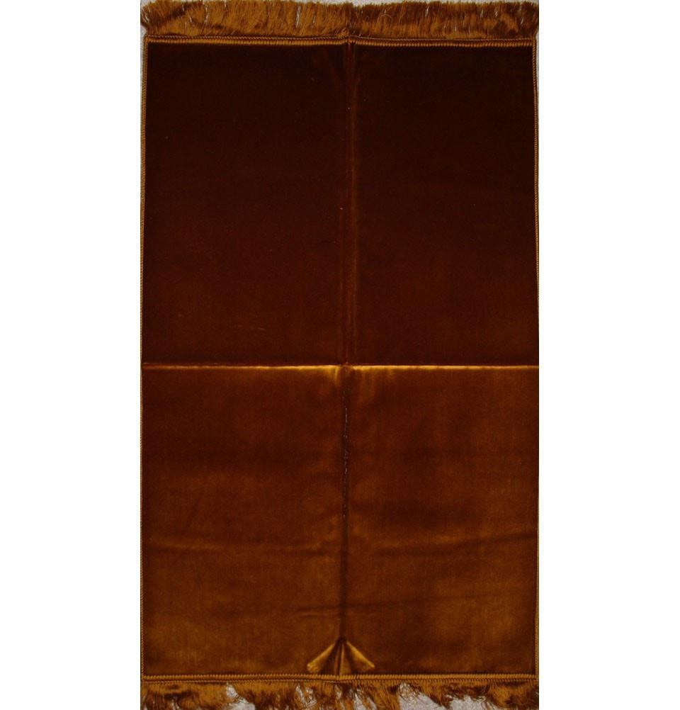 Solid Simple Velvet Prayer Rug - Gold